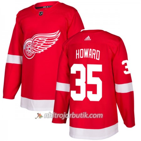 Män Ishockey Detroit Red Wings Tröja Jimmy Howard 35 Adidas 2017-2018 Röd Authentic Män Ishockey Detroit Red Wings Tröja Jimmy Howard 35 Adidas 2017-2018 Röd Authentic
